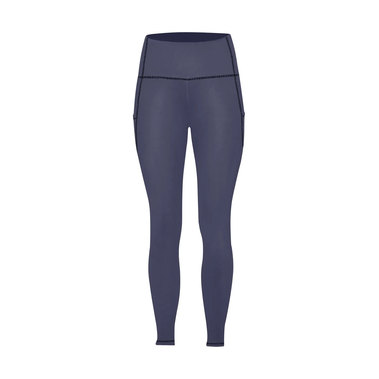 Navy Women's Athletic Leggings With Pockets