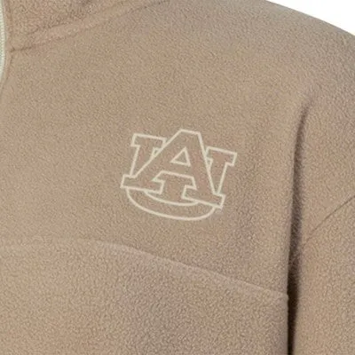 New - NCAA Auburn Tigers Women's 1/4 Zip Sand Fleece Sweatshirt - XL