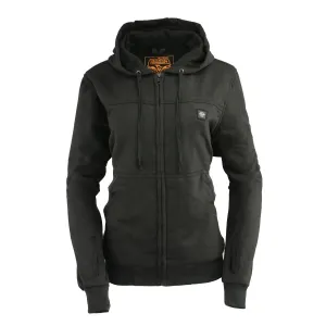 Nexgen Heat MPL2717DUAL Technology Women's Heated Hoodie - Black Sweatshirt Jacket for Winter Season w/Battery Pack