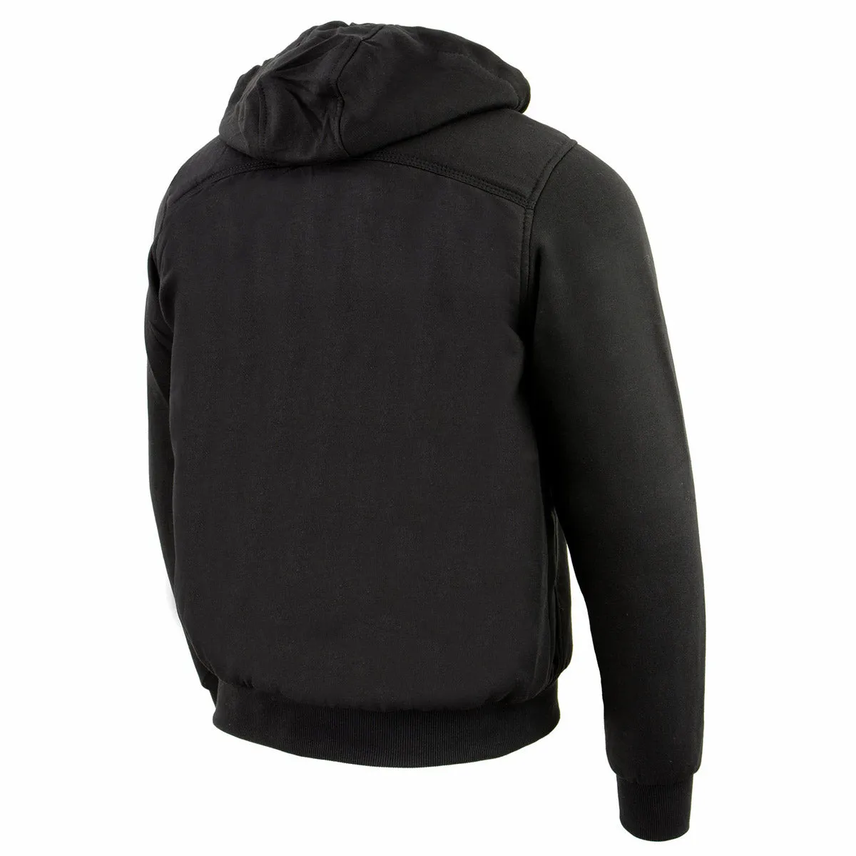 Nexgen Heat MPM1713SET Men's “Fiery’’ Heated Hoodie- Black Zipper Front Sweatshirt Jacket for Winter w/Battery Pack