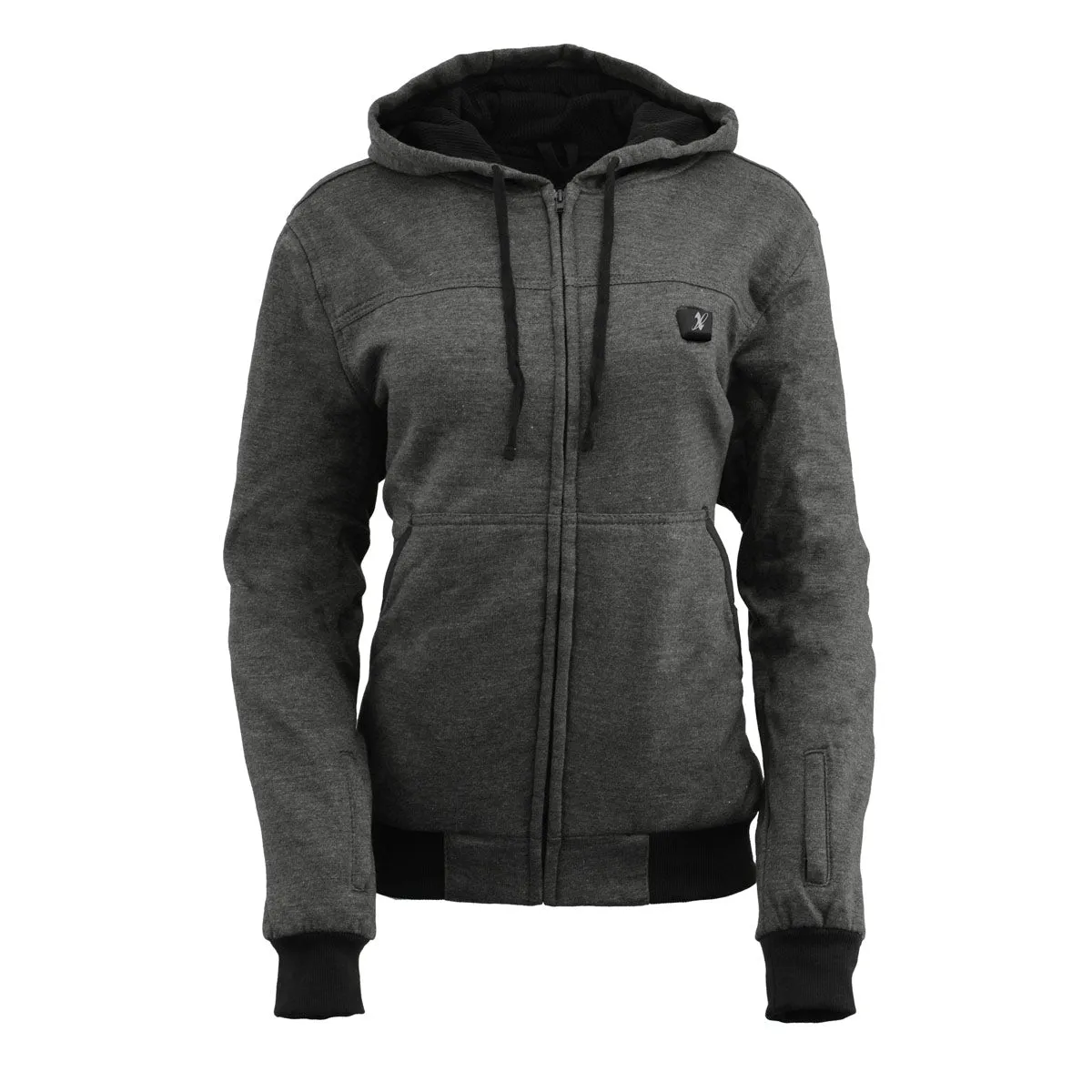 Nexgen Heat NXL2717DUAL Tech Women's Grey Heated Jacket Sweatshirt Hoodie for Winter Cold Weather w/ Battery