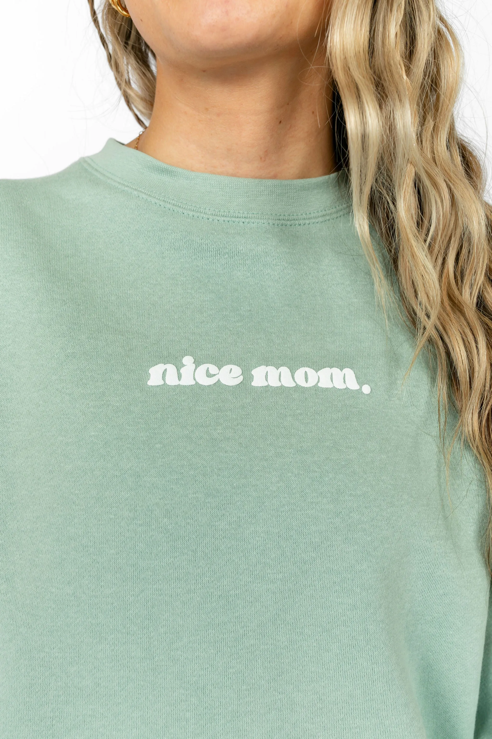 Nice Mom Crew | Seafoam