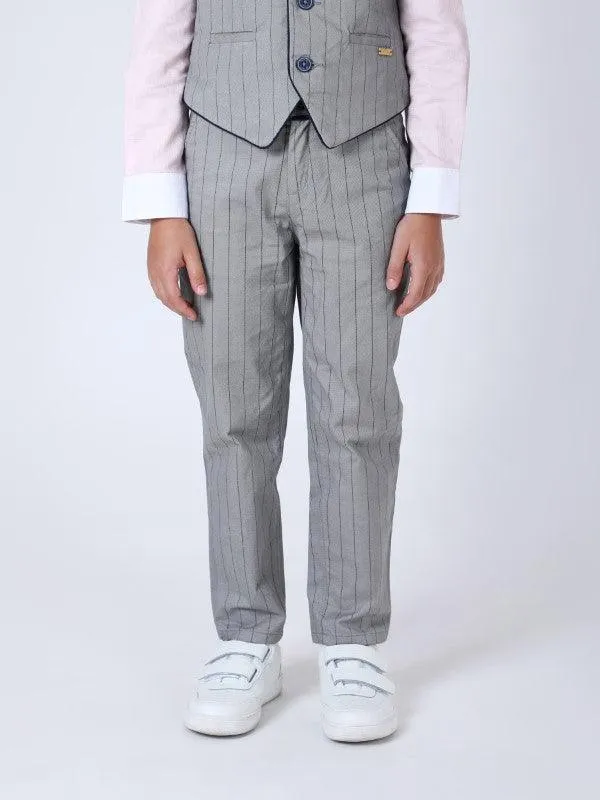 One Friday Grey Stripes Trouser