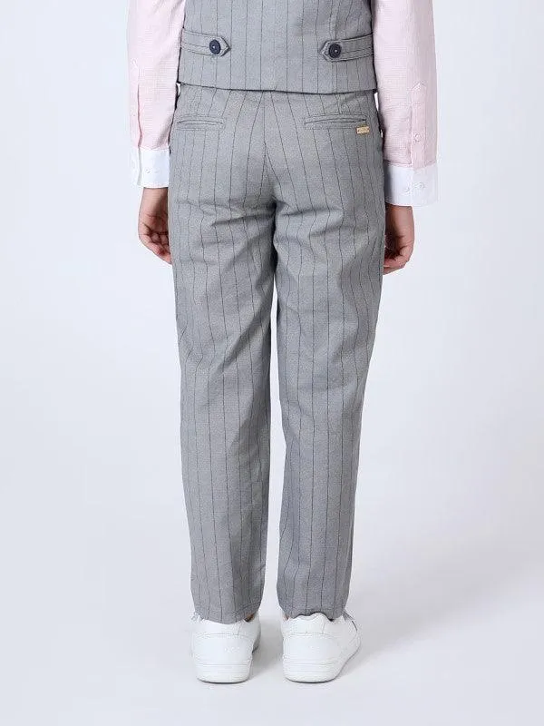 One Friday Grey Stripes Trouser