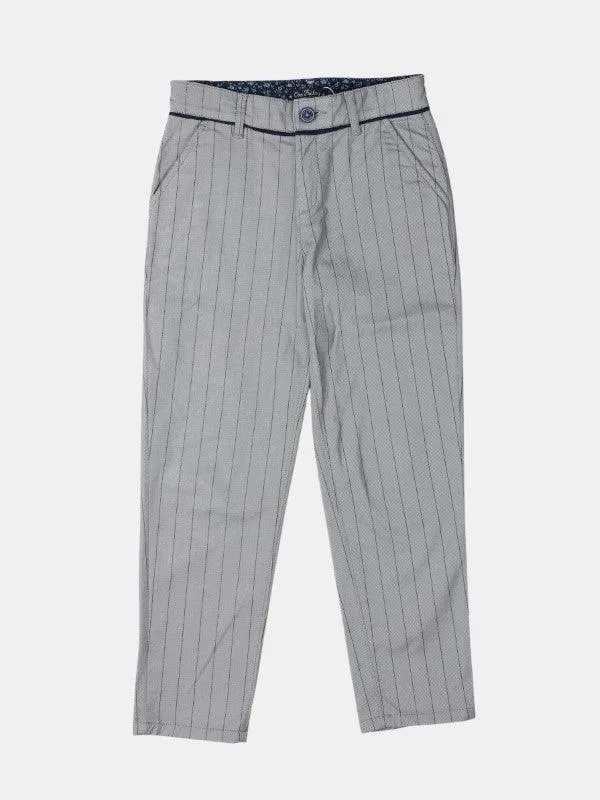 One Friday Grey Stripes Trouser