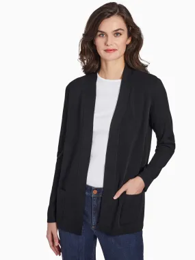 Open Front Cardigan With Pockets