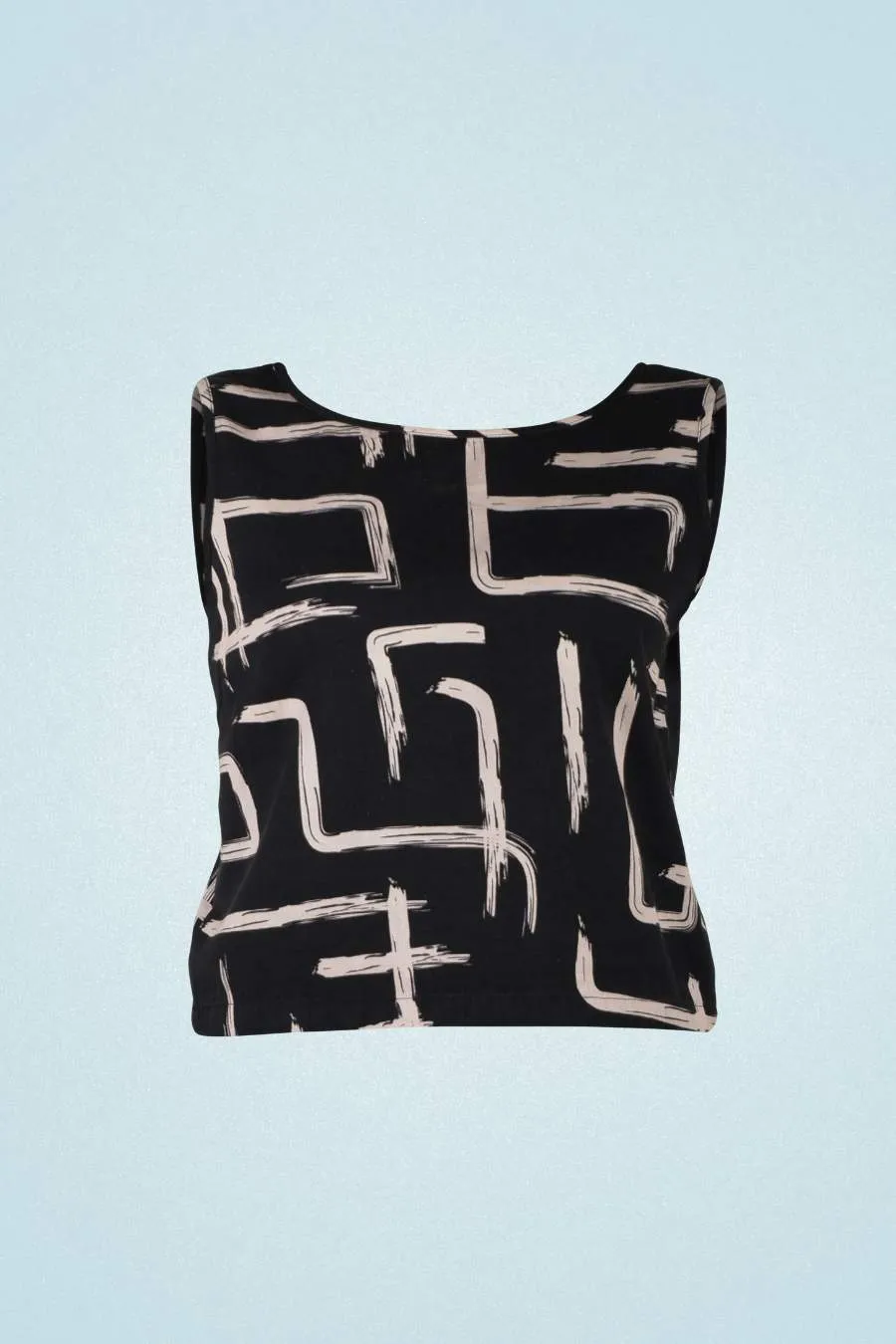 Organic Cotton & Linen Black & White Two-Way Tank