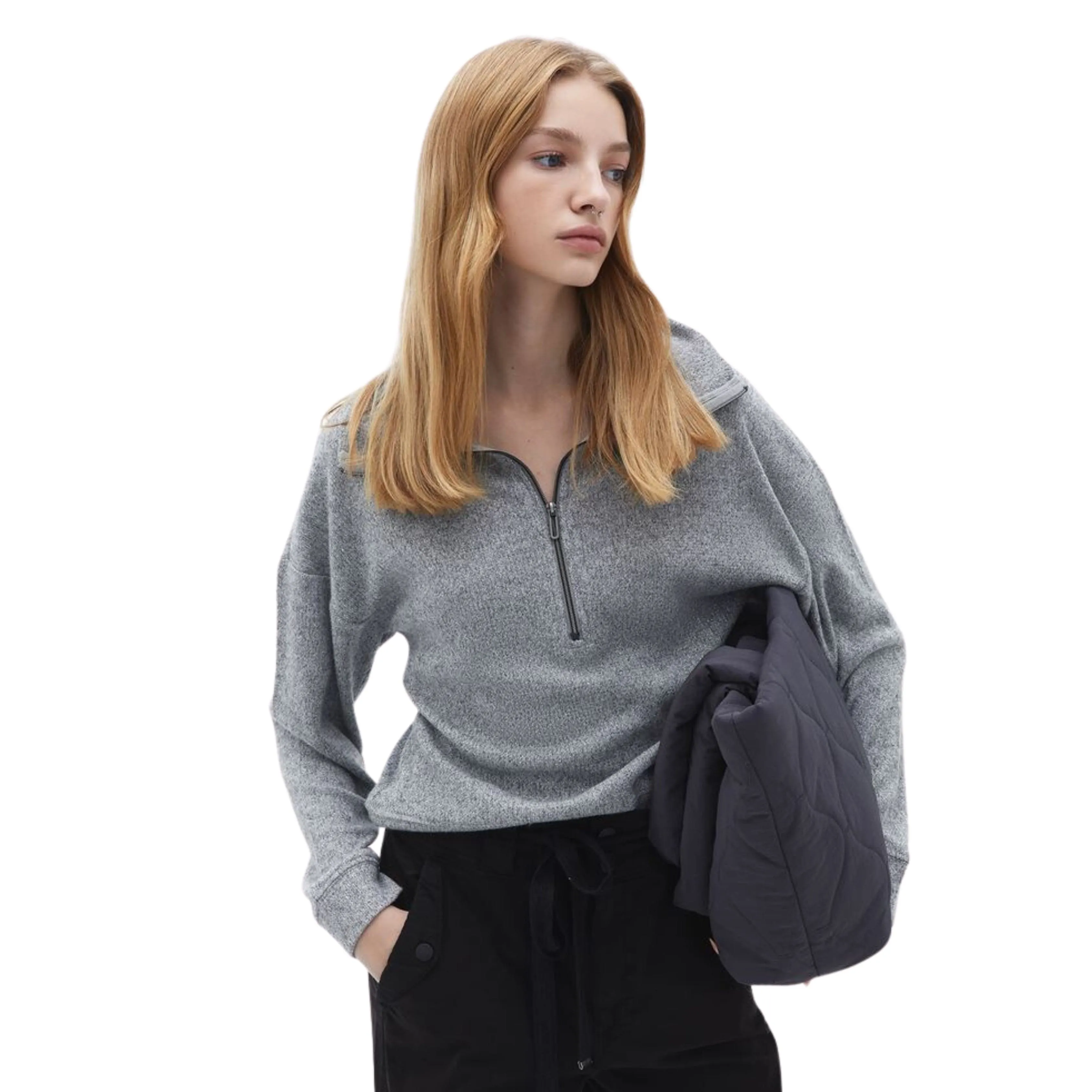 OXXO - Turtleneck Sweater with Zipper Detail