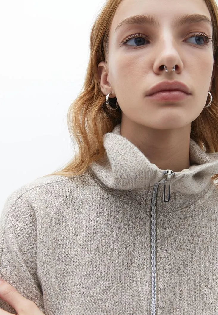 OXXO - Turtleneck Sweater with Zipper Detail