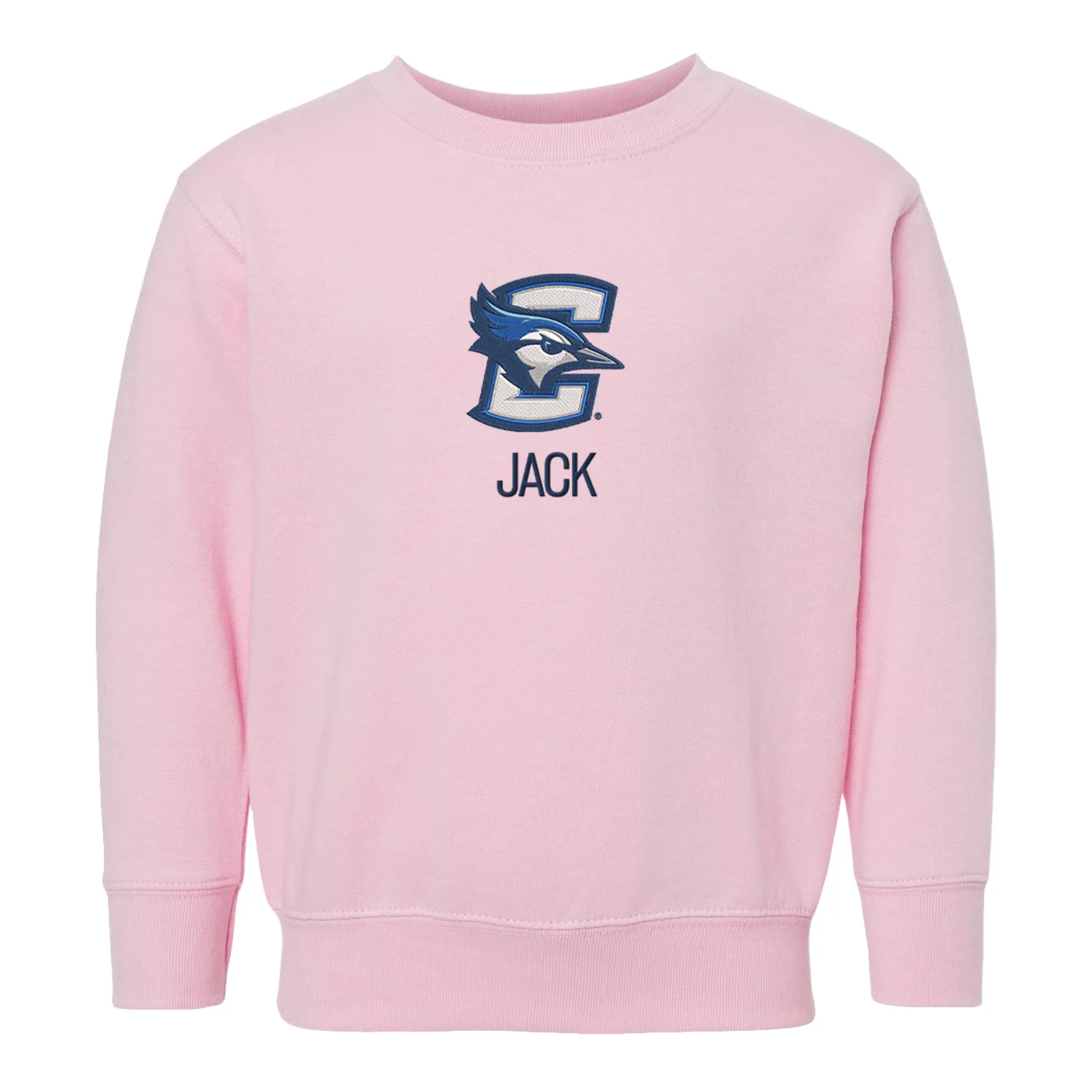 Personalized Creighton Bluejays Toddler Crewneck Sweatshirt