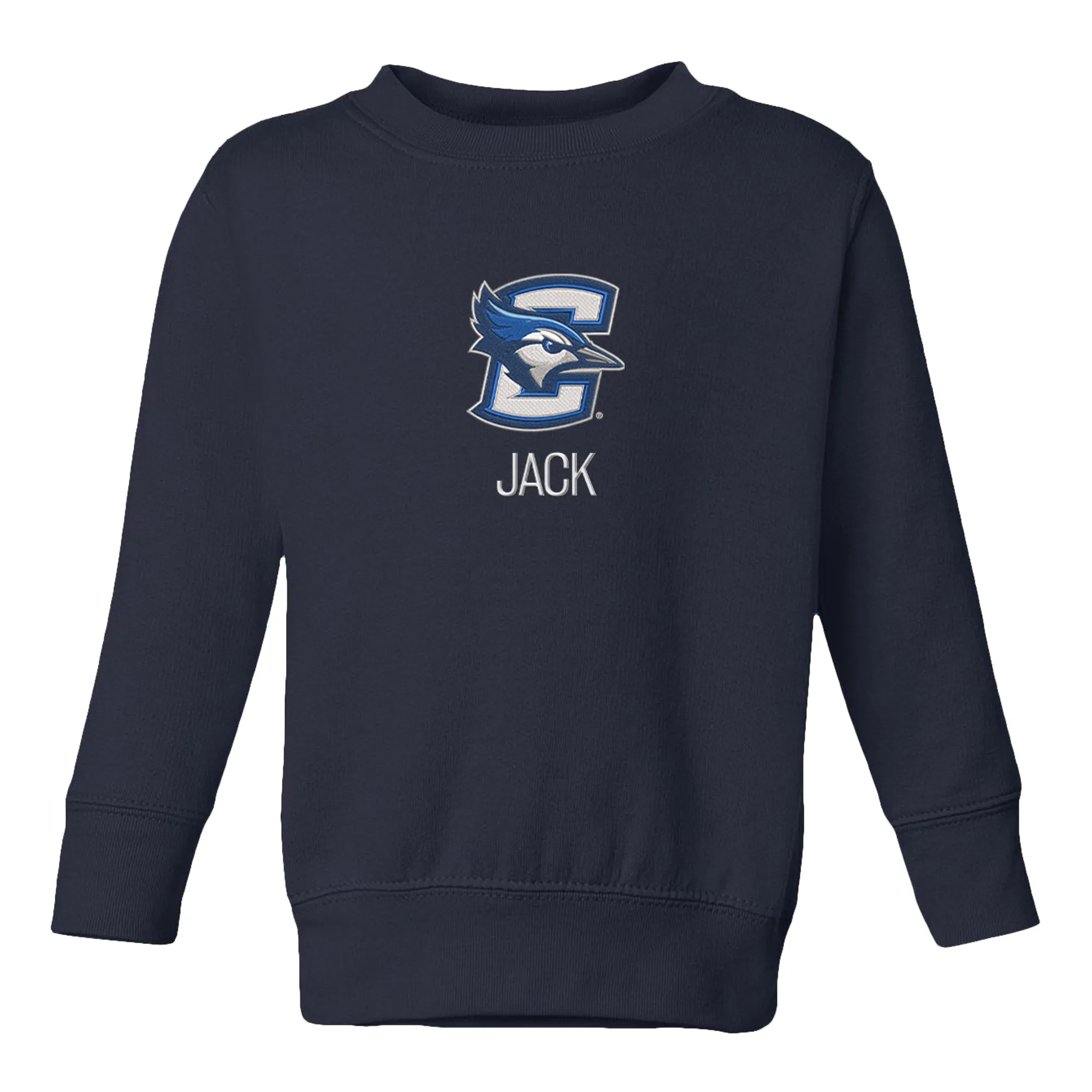 Personalized Creighton Bluejays Toddler Crewneck Sweatshirt