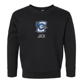 Personalized Creighton Bluejays Toddler Crewneck Sweatshirt