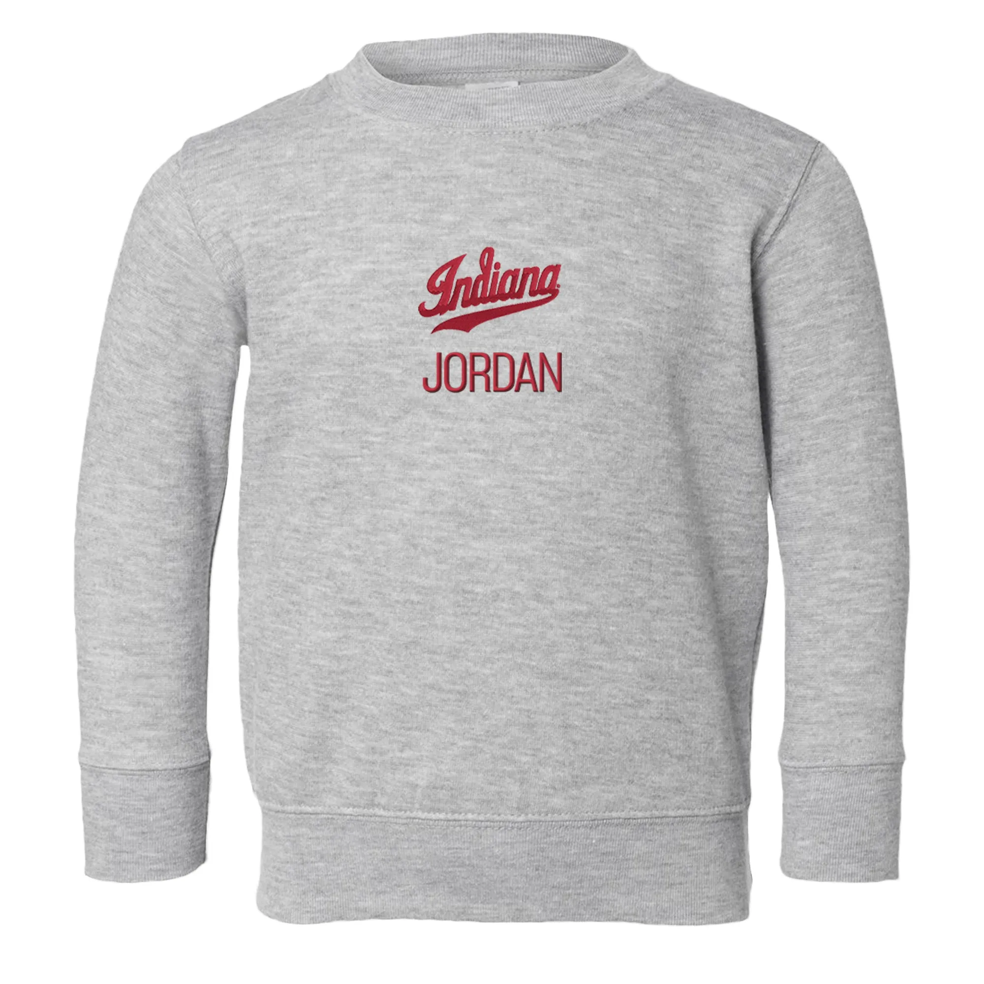 Personalized Indiana Hoosiers Script Indiana Toddler Crewneck Sweatshirt