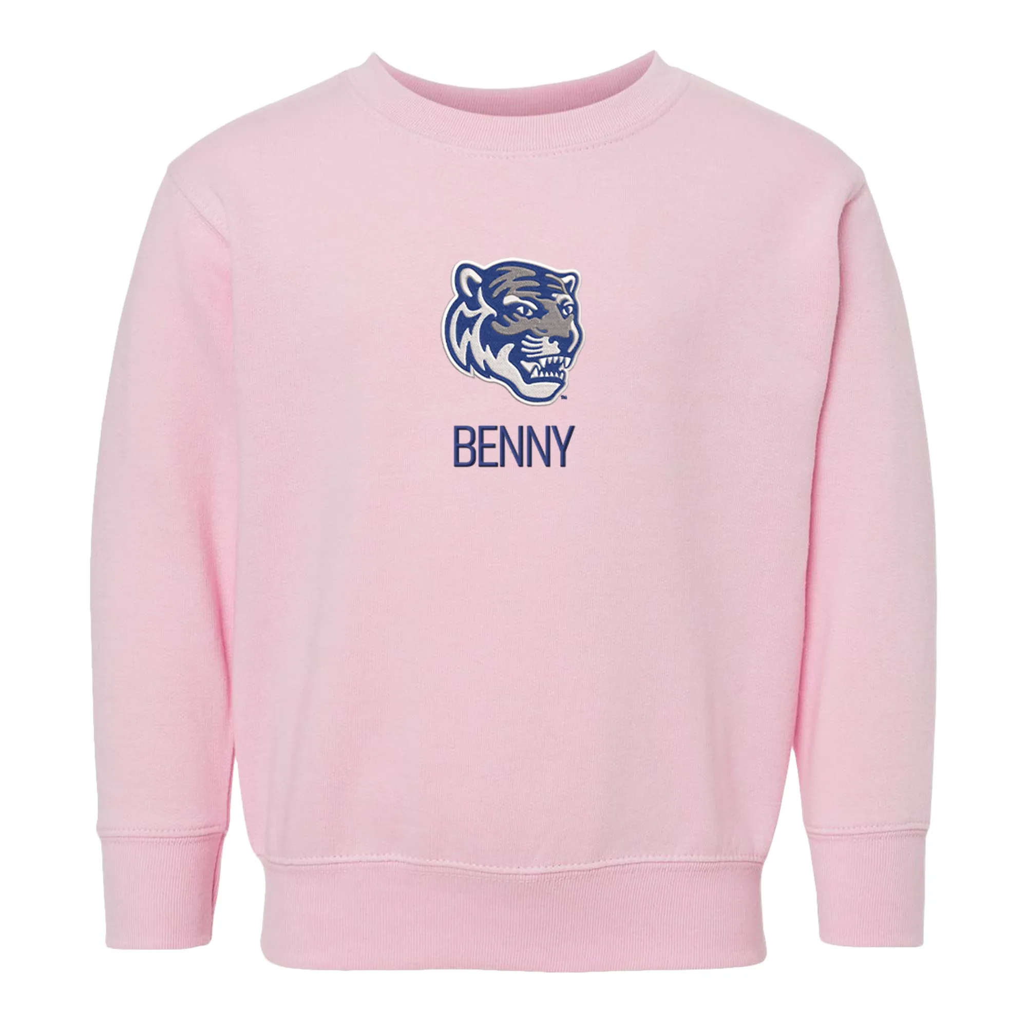 Personalized Memphis Tigers Tiger Head Toddler Crewneck Sweatshirt