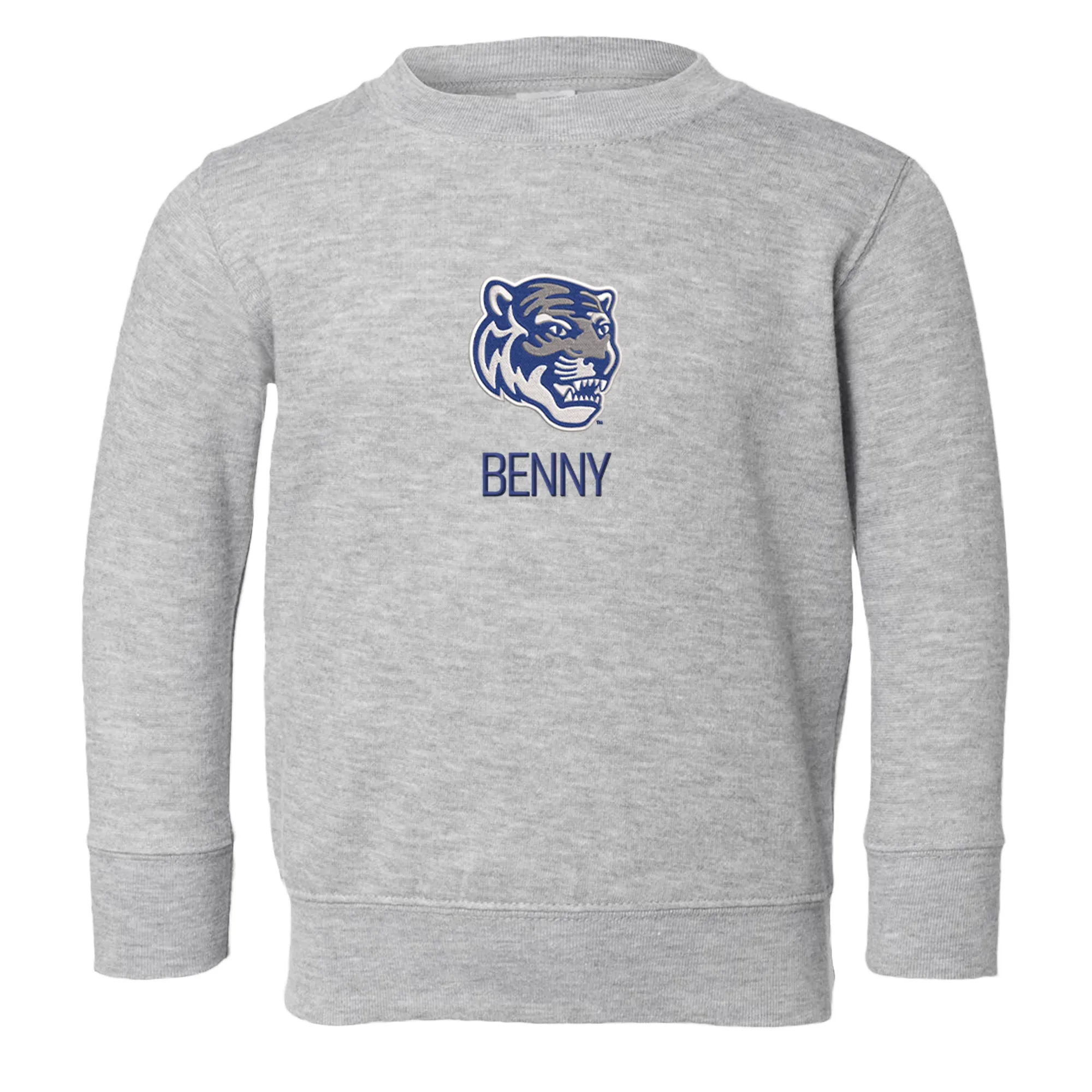 Personalized Memphis Tigers Tiger Head Toddler Crewneck Sweatshirt