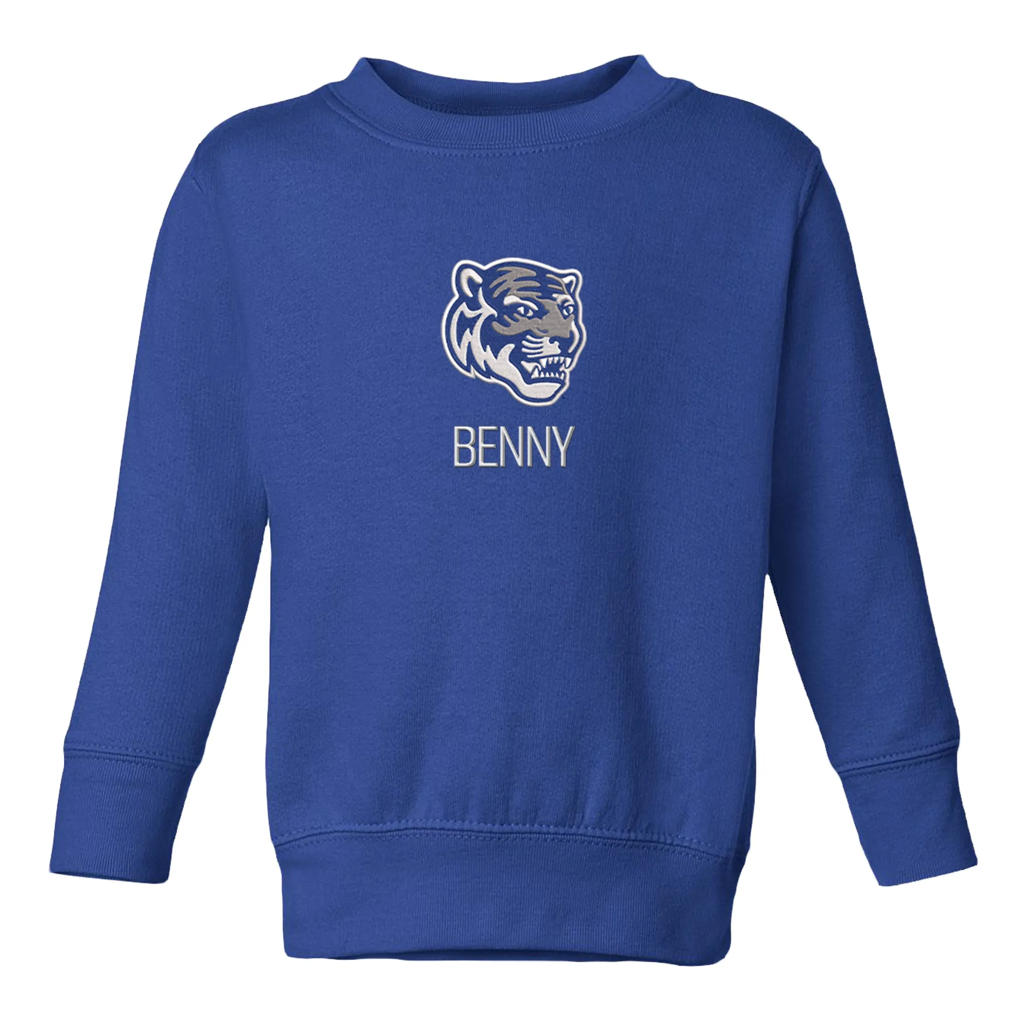 Personalized Memphis Tigers Tiger Head Toddler Crewneck Sweatshirt