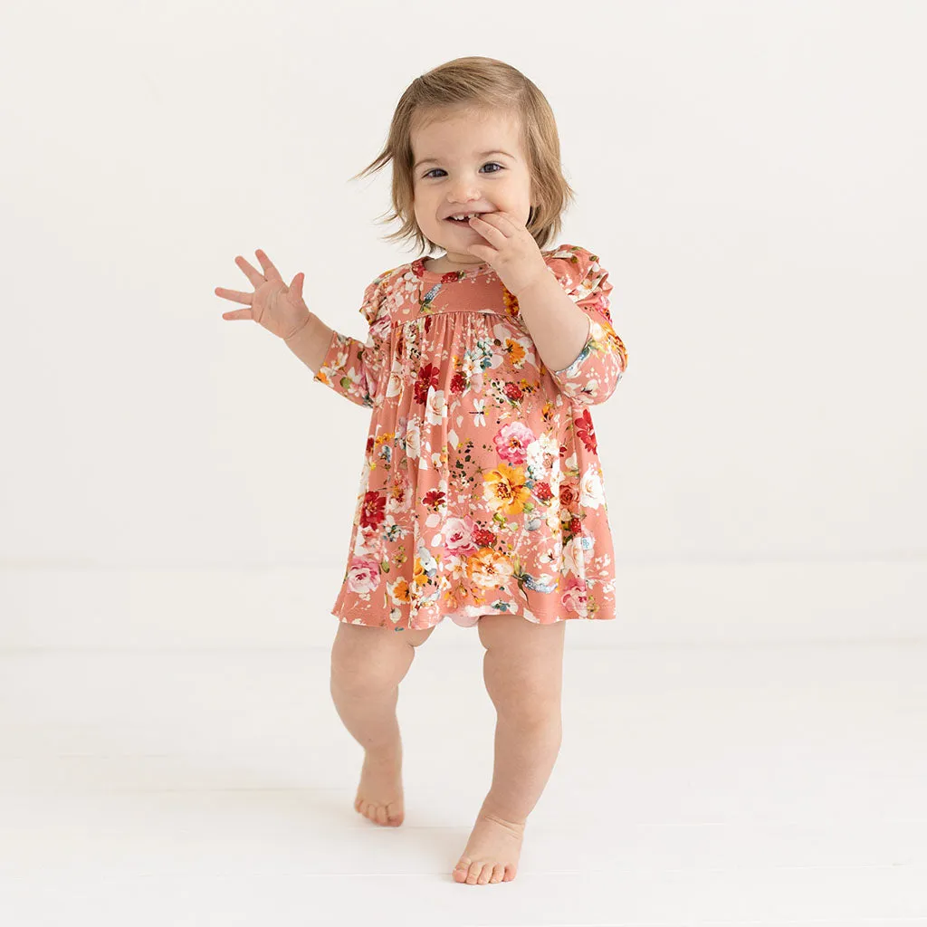 Posh Peanut 3/4 Sleeve Flutter Dress & Bloomer ~ Celia