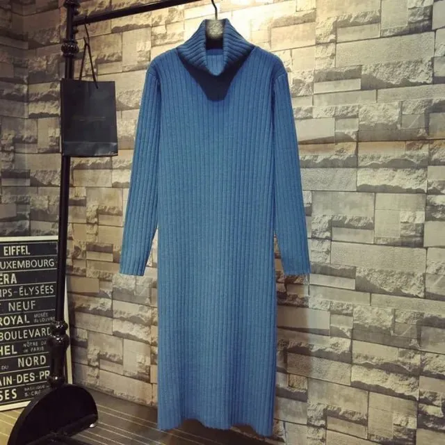 Pre Order:  Classic Casual Turtleneck Dress