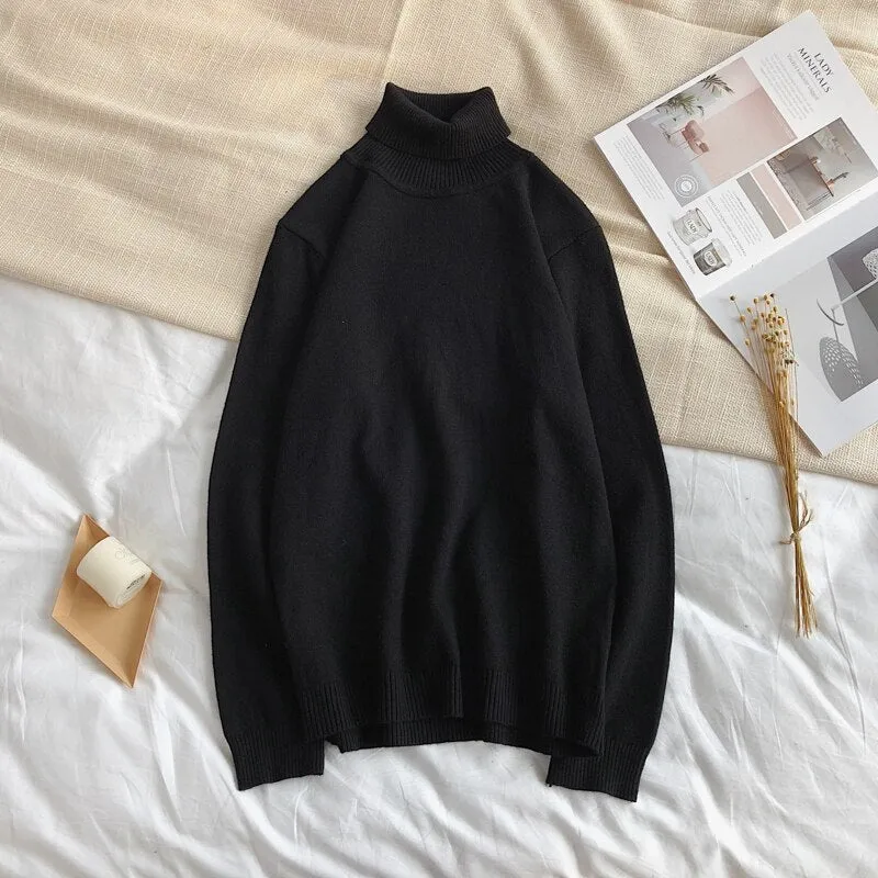 Pre Order:  Classic Turtleneck Knit Sweater