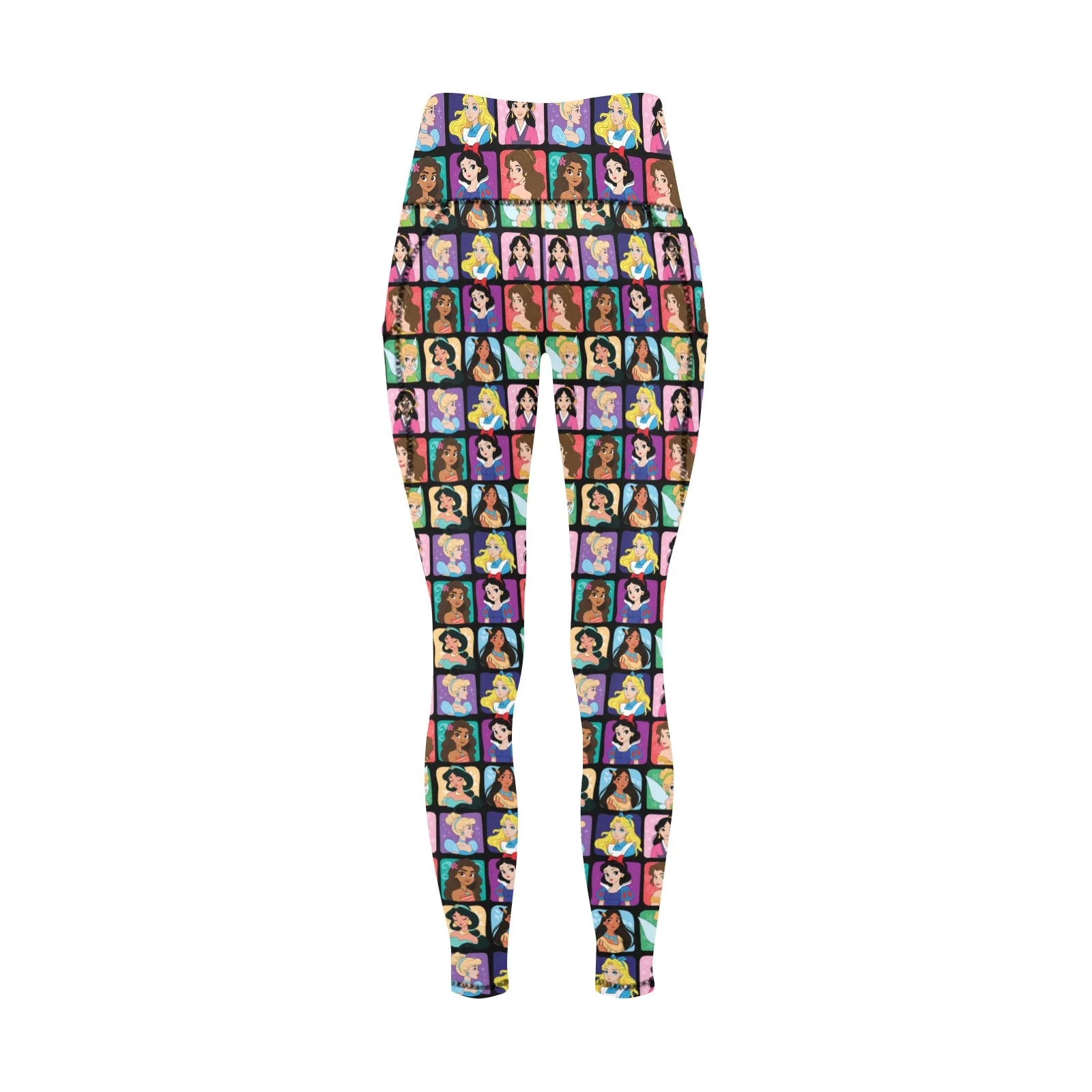 Princess Portraits Women's Athletic Leggings Wth Pockets