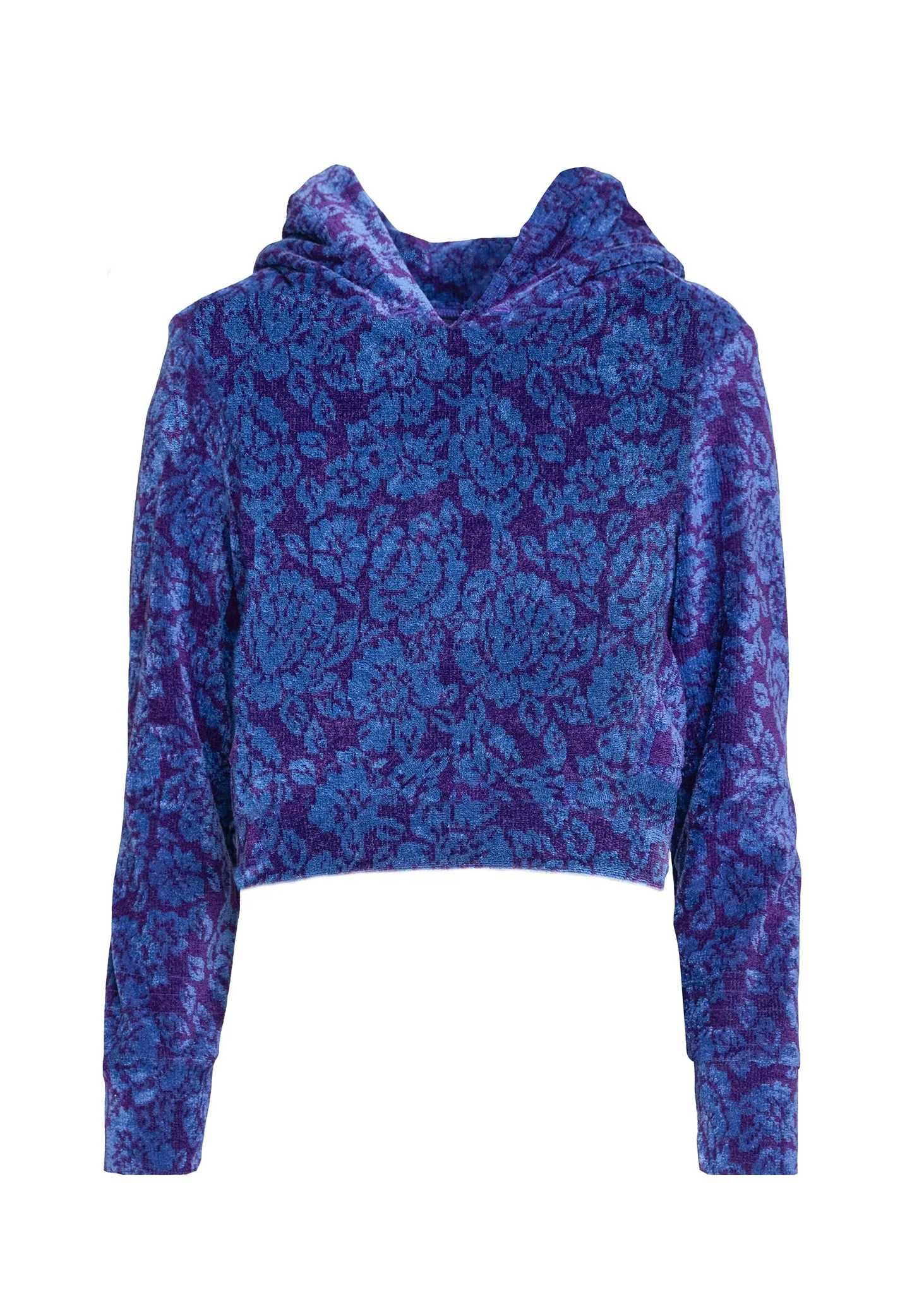 Printed Cropped Hoodie