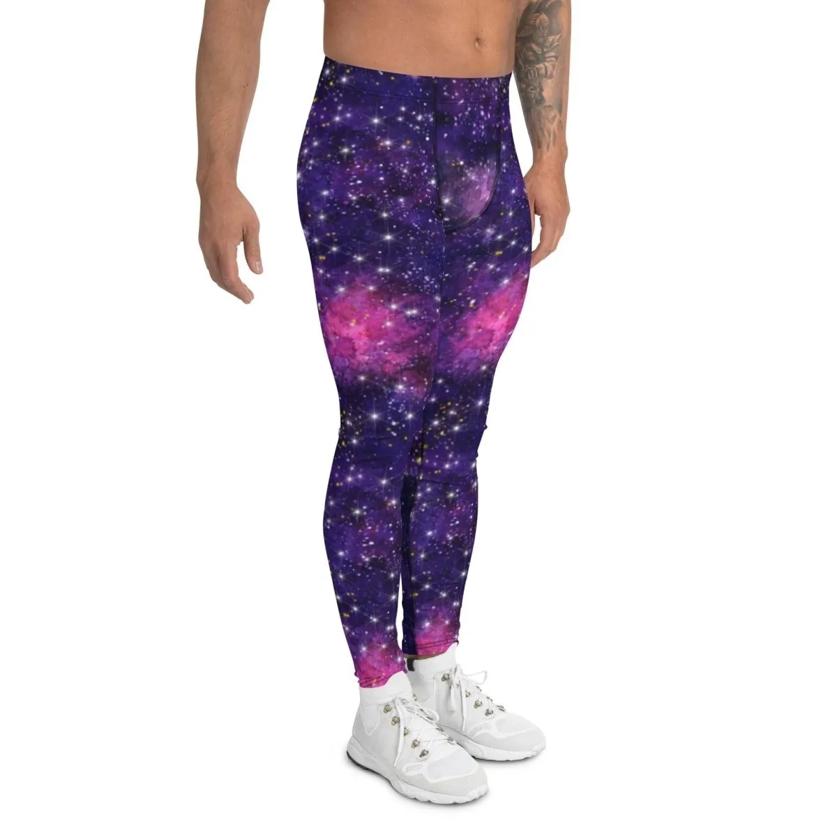 Purple Galaxy Men's Leggings