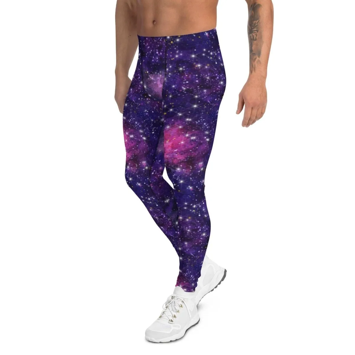 Purple Galaxy Men's Leggings