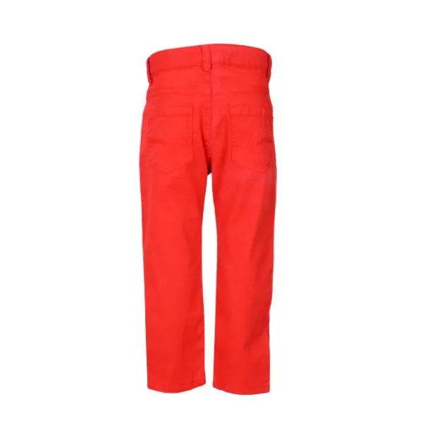 RED BASIC SLIM FIT TROUSERS