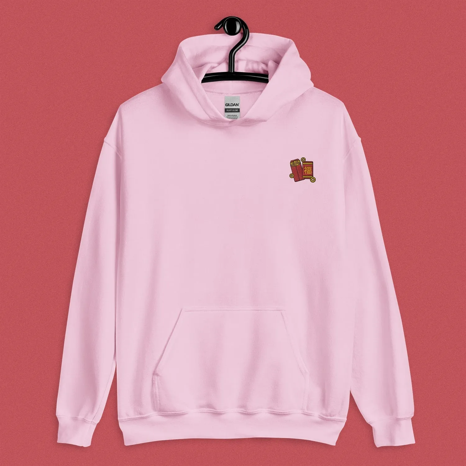 Red Envelope Embroidered Hoodie