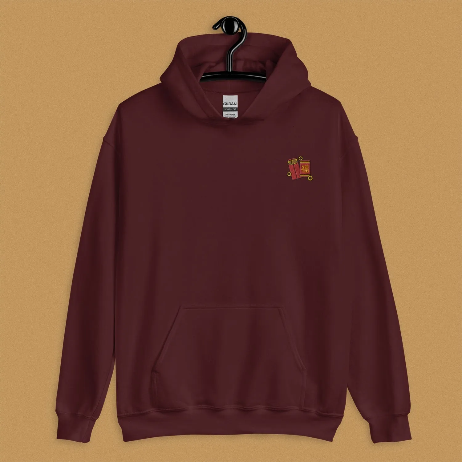 Red Envelope Embroidered Hoodie