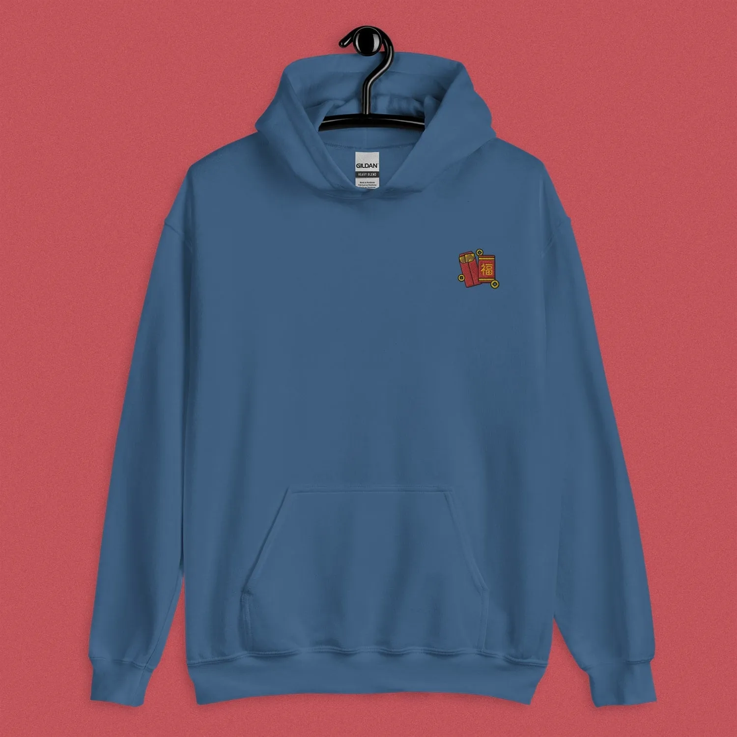 Red Envelope Embroidered Hoodie