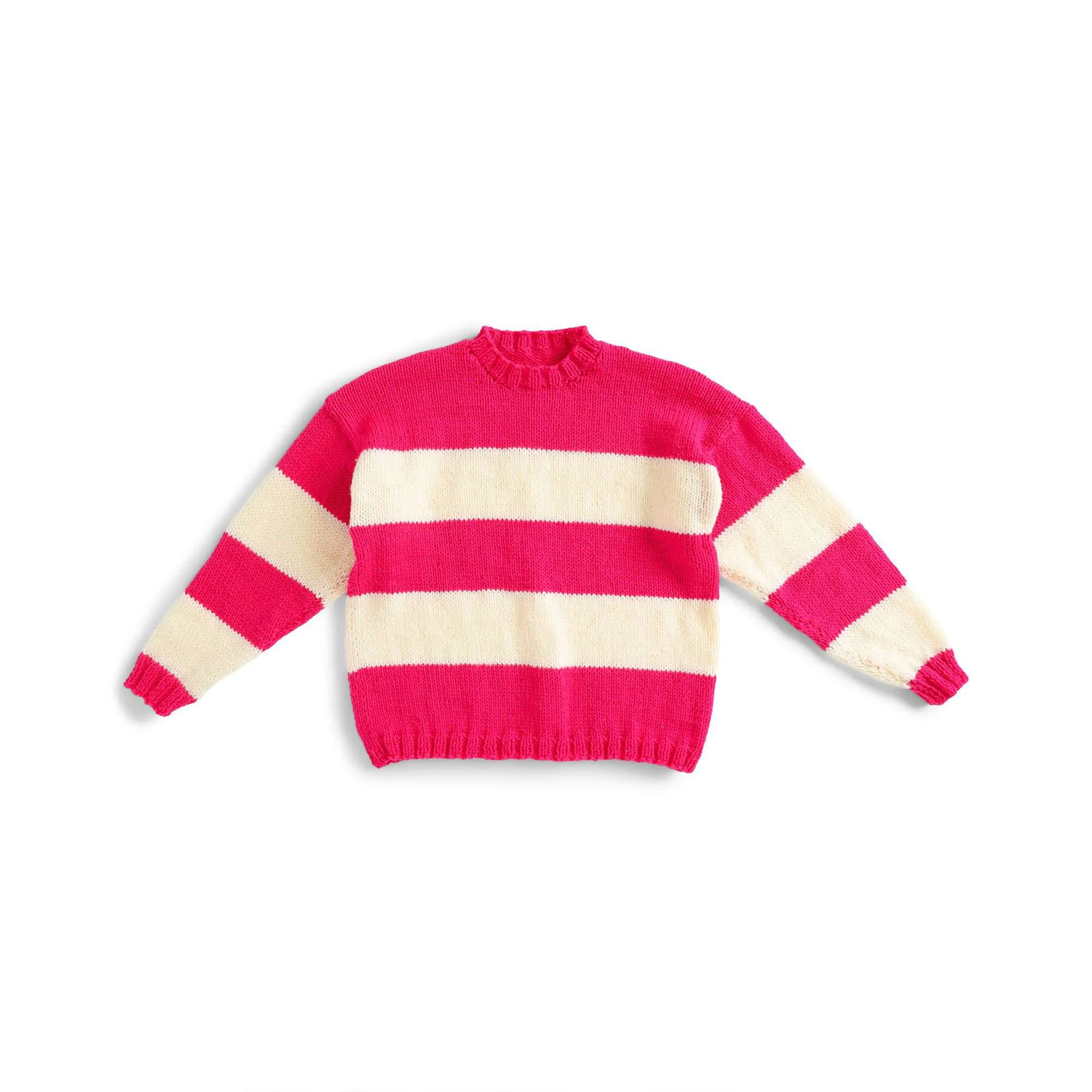 Red Heart Statement Stripes Knit Sweater