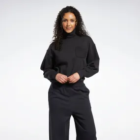 Reebok Apparel Women Classics Cotton French Terry Sweatshirt Black