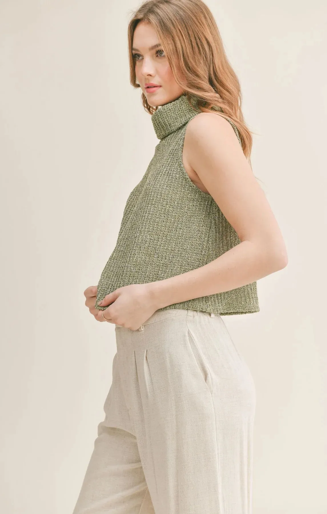 Sadie & Sage Adeline Turtleneck Tank Top