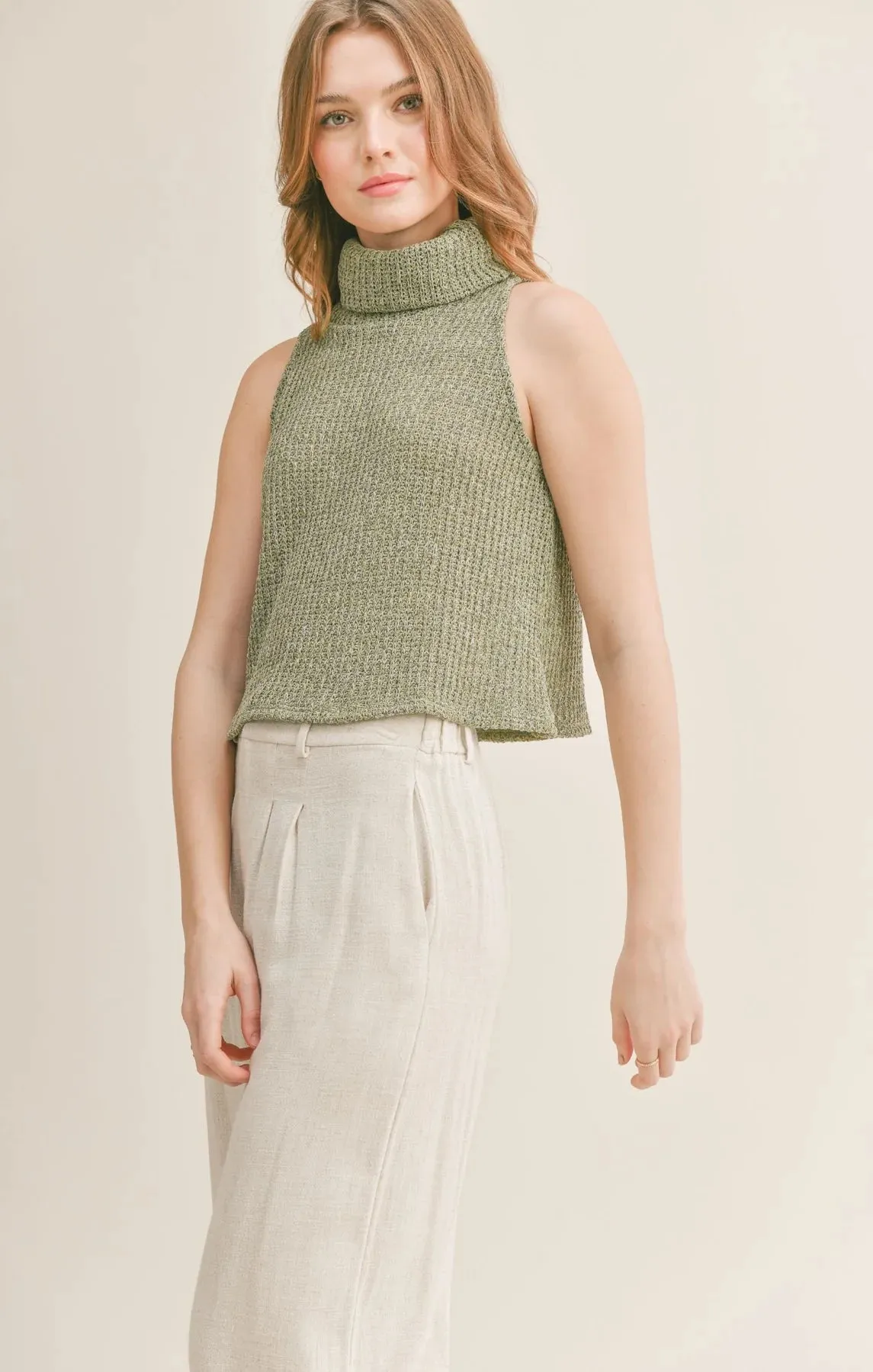 Sadie & Sage Adeline Turtleneck Tank Top