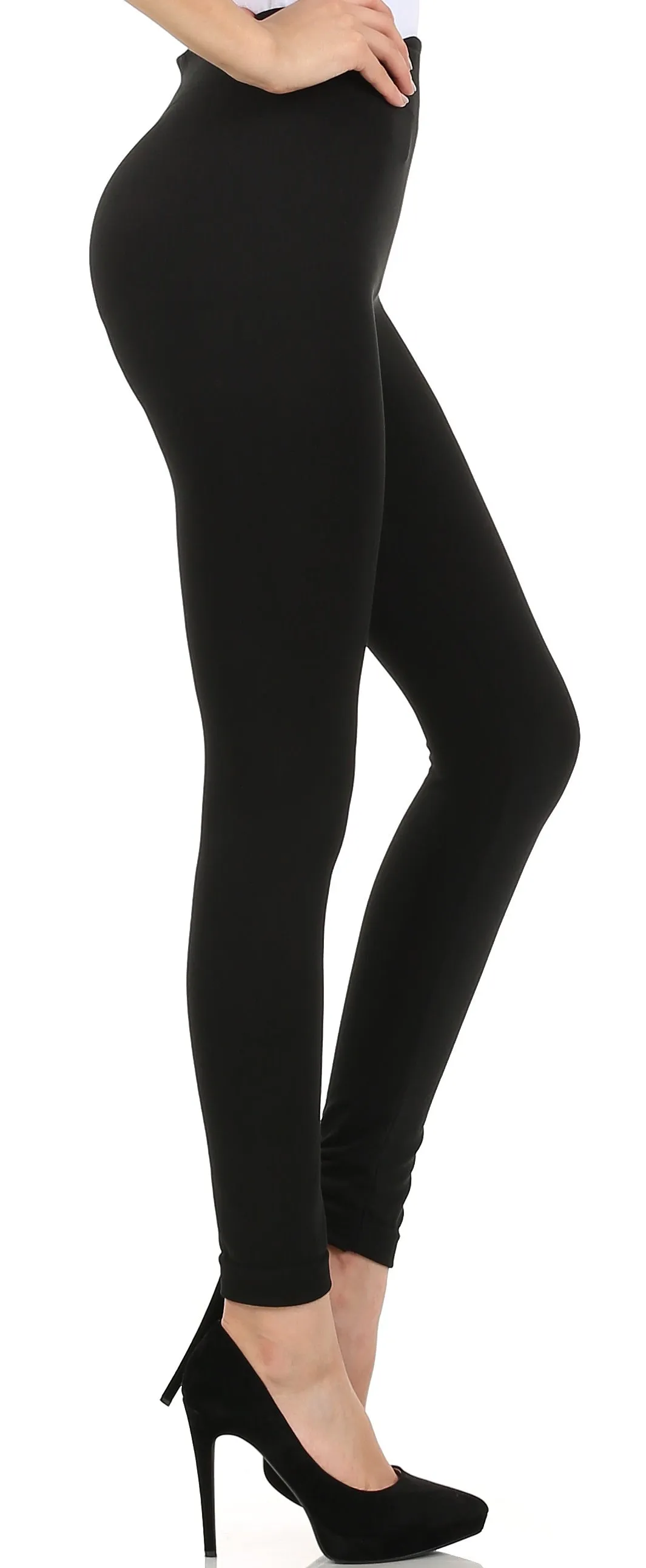 Sakkas Warm Soft Faux Fur Lined High Waist Leggings