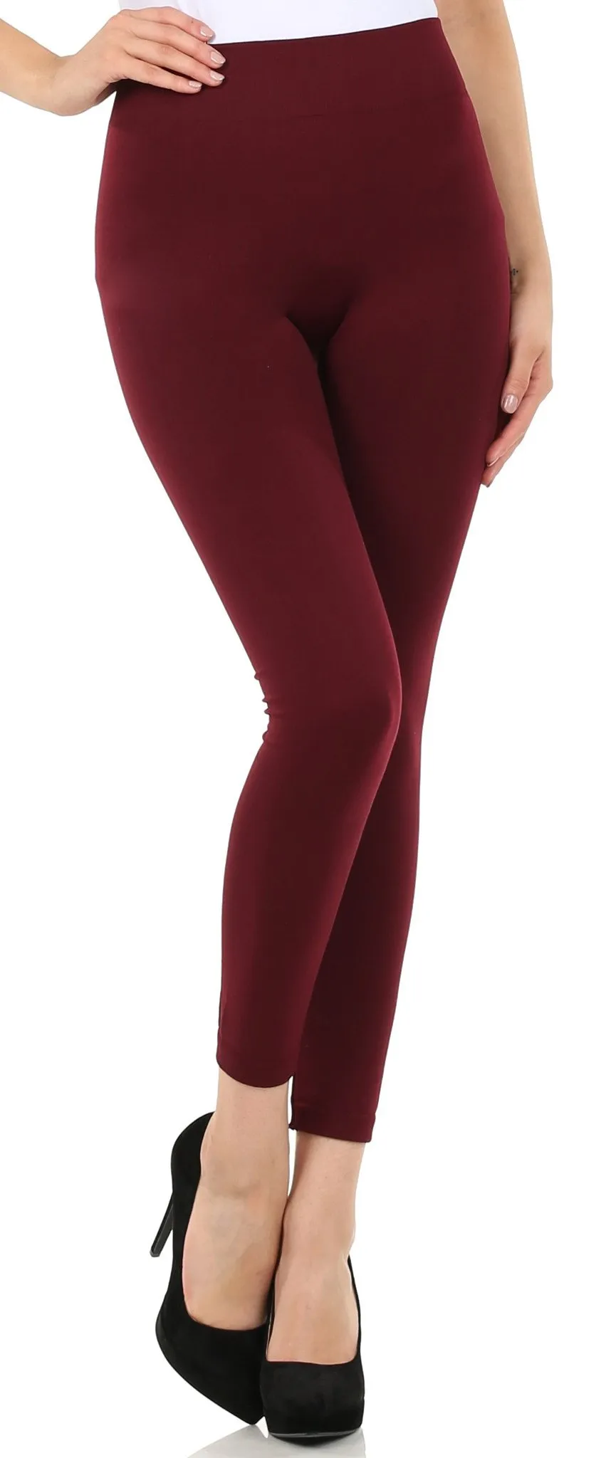 Sakkas Warm Soft Faux Fur Lined High Waist Leggings