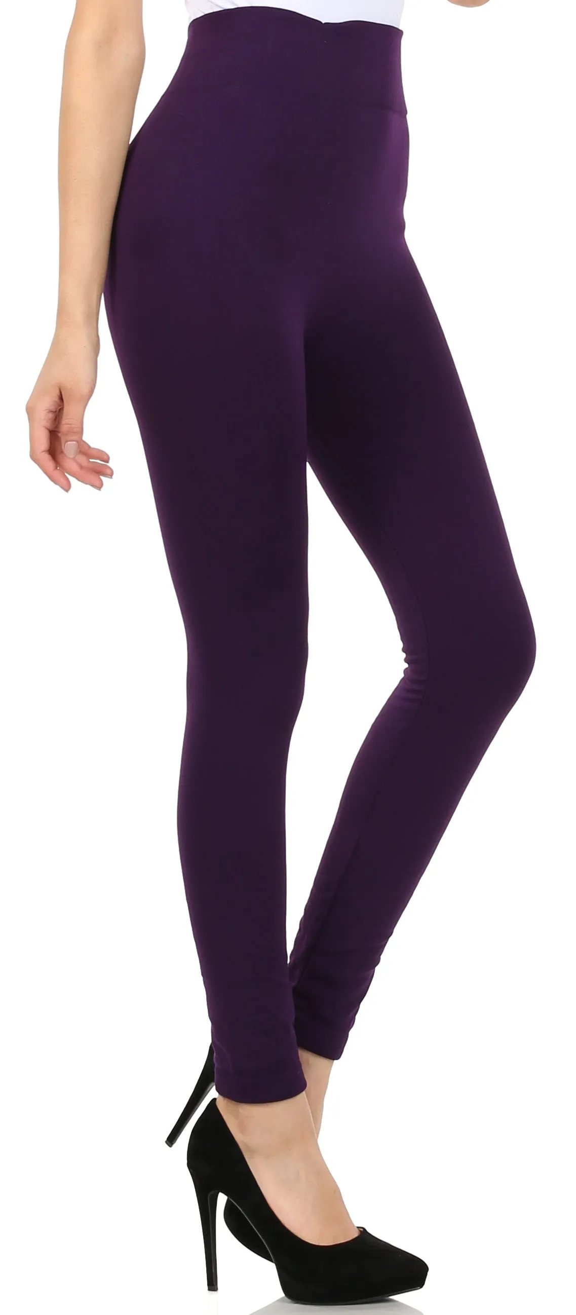 Sakkas Warm Soft Faux Fur Lined High Waist Leggings