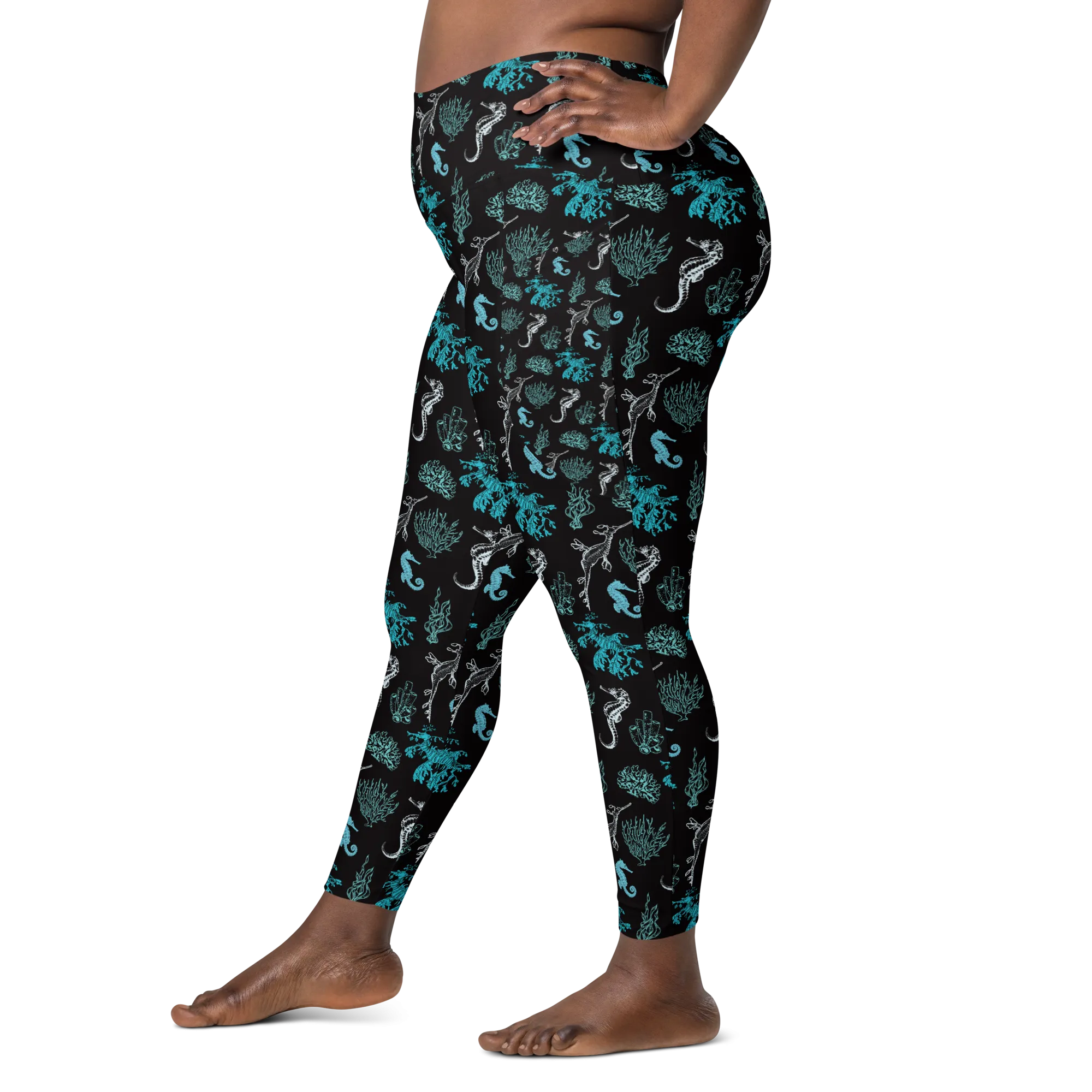 Salty Seahorse and Sea Dragon Pocket Leggings (XS - 6X)