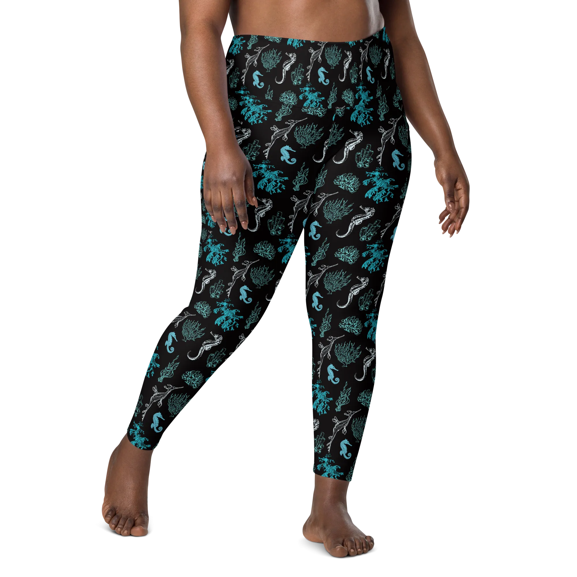 Salty Seahorse and Sea Dragon Pocket Leggings (XS - 6X)