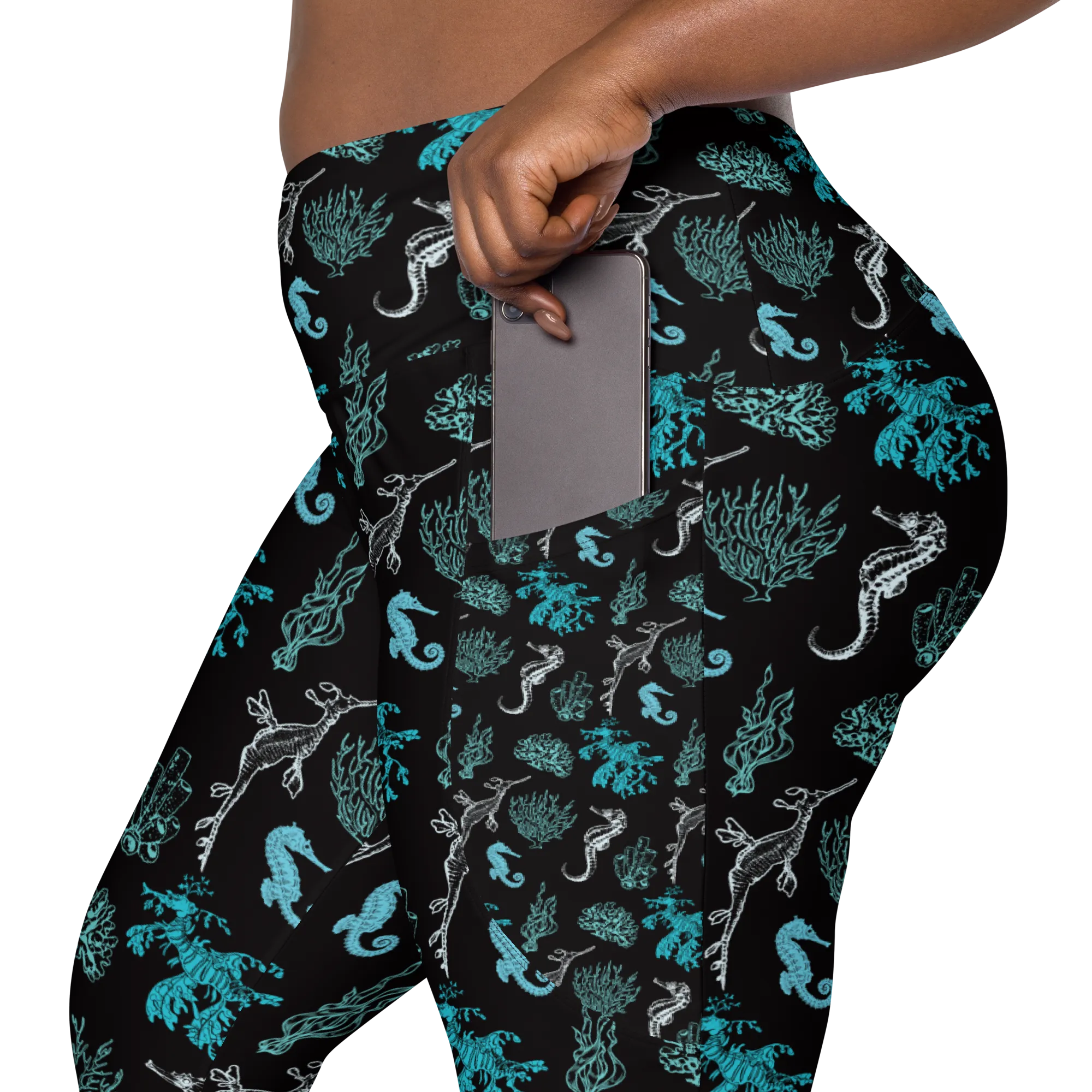 Salty Seahorse and Sea Dragon Pocket Leggings (XS - 6X)