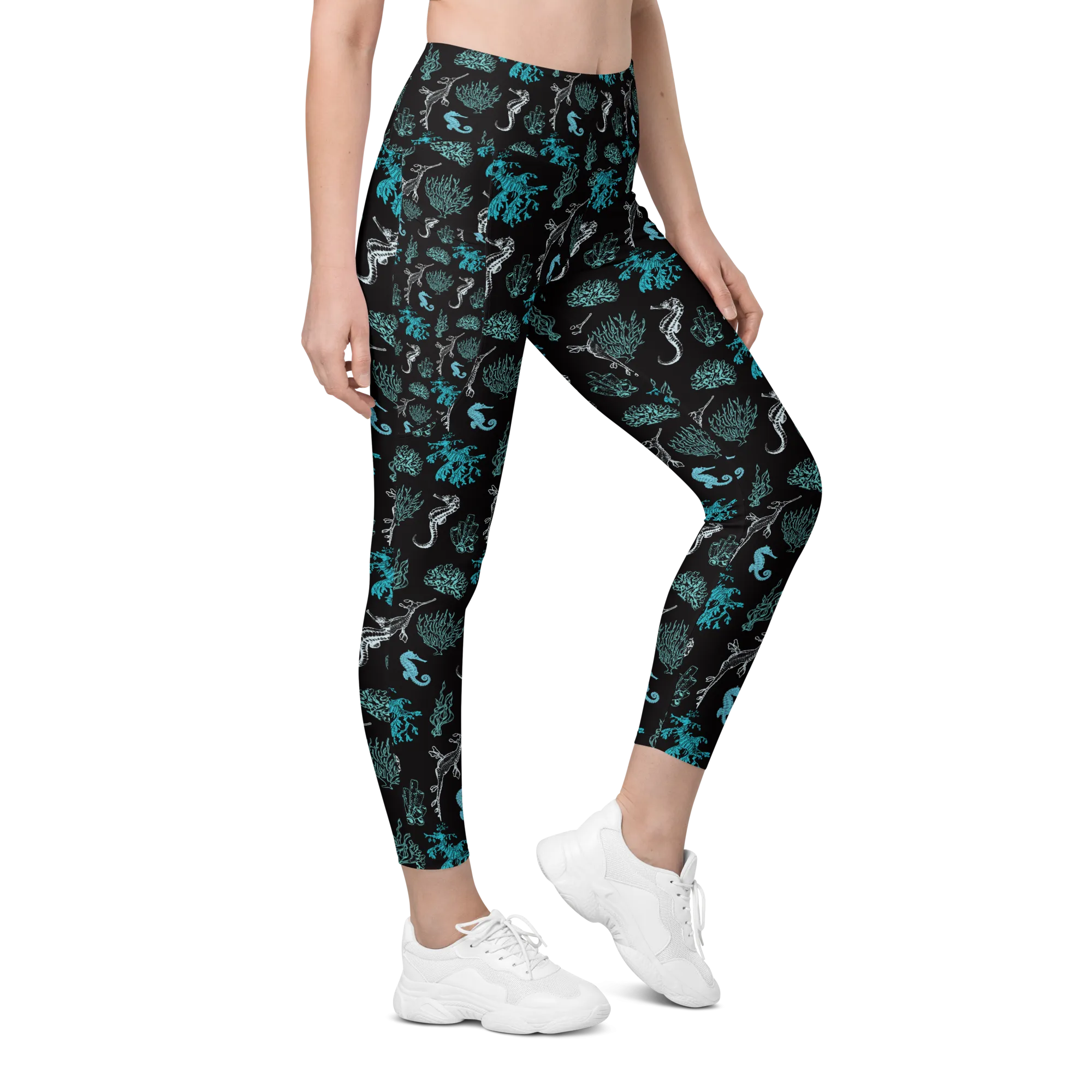 Salty Seahorse and Sea Dragon Pocket Leggings (XS - 6X)