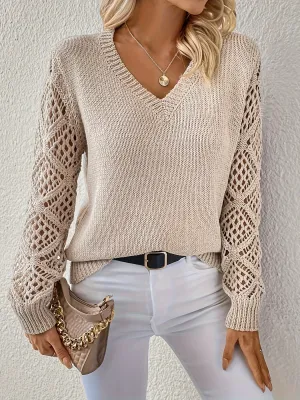 Sasha - Knitted V-Neck Sweater