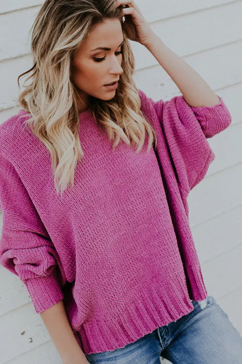 See Ya Backless Bat-wing Sleeve Sweater - 2 Colors