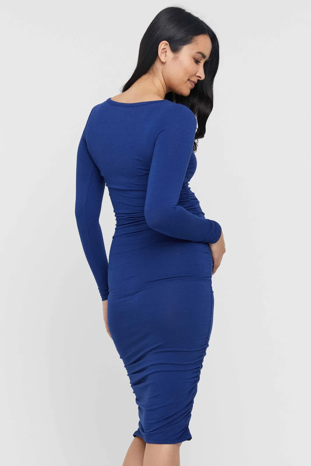 Selena Maternity Dress - Blue