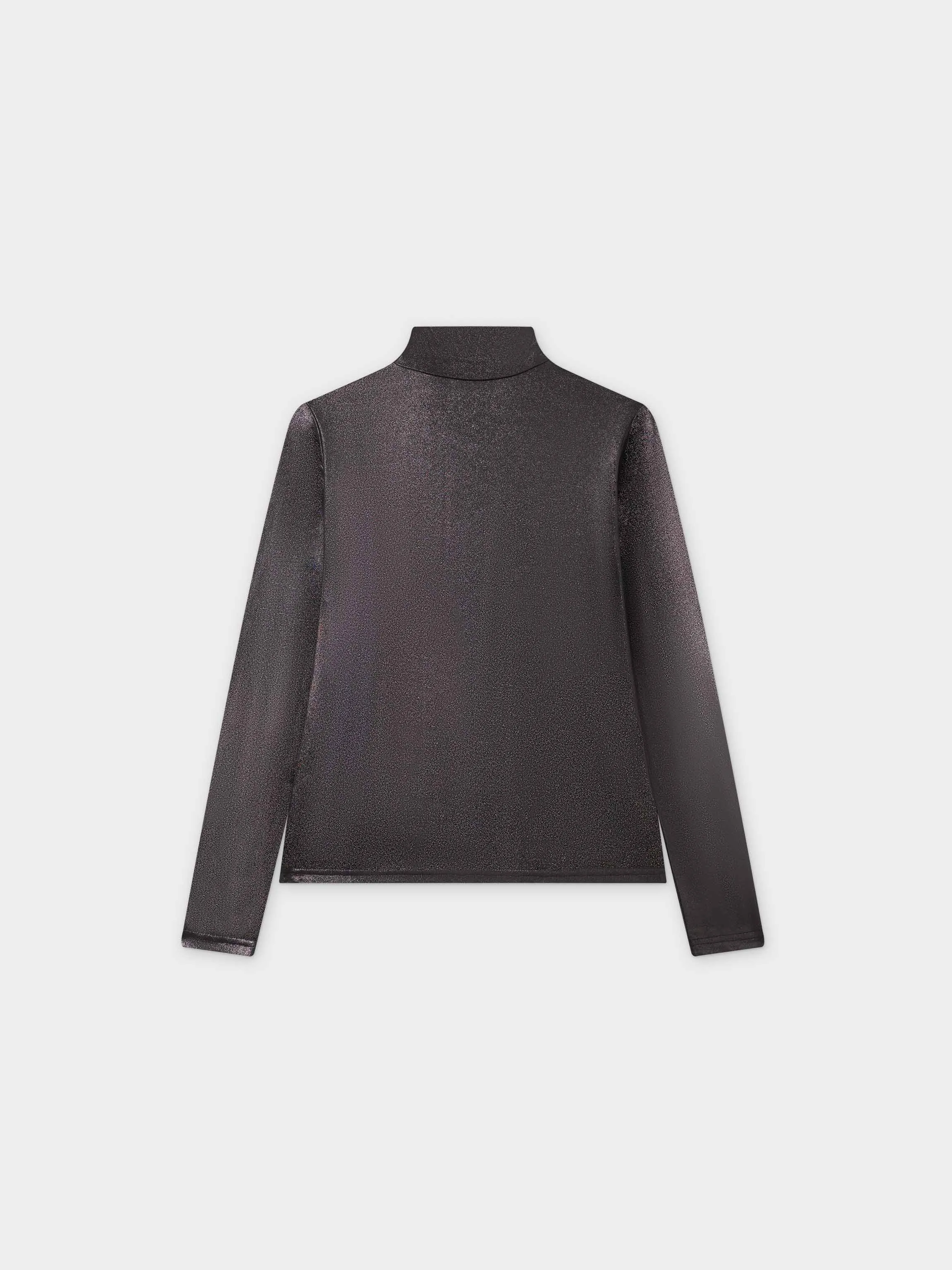 Shimmer Turtleneck-Black/Copper