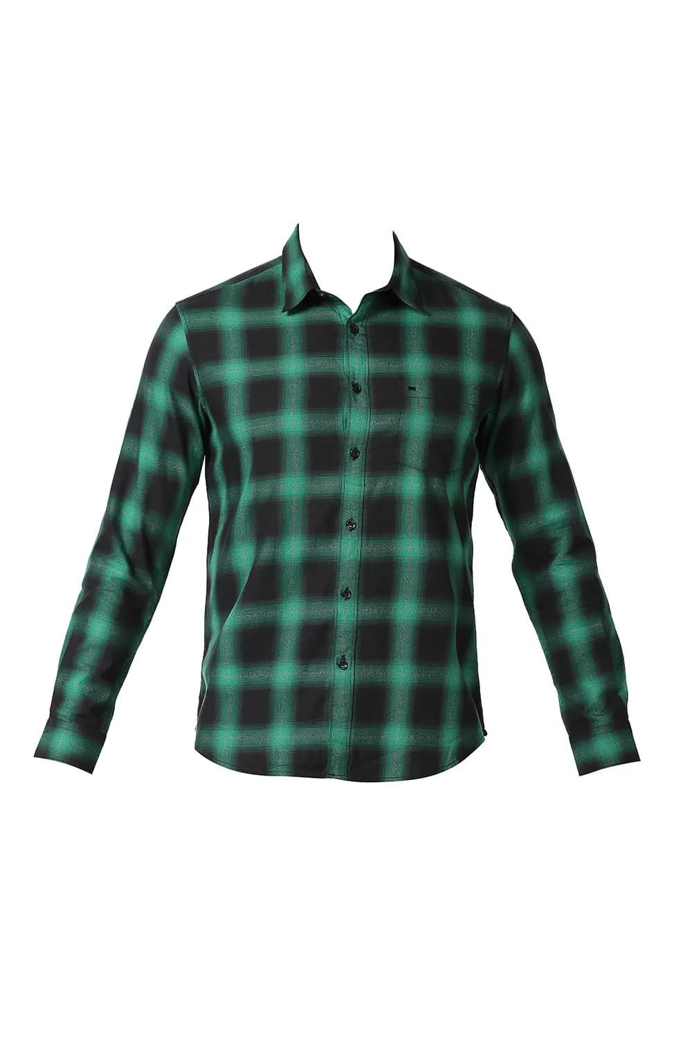 Slim Fit Cotton Grindle Checks Shirt