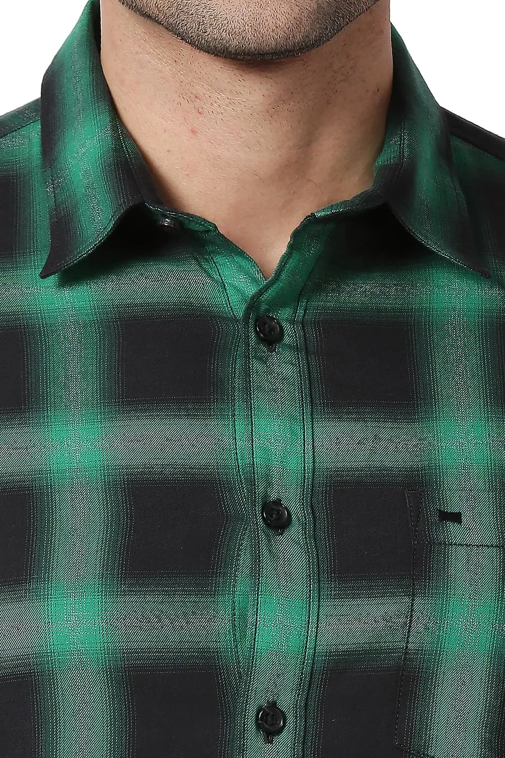 Slim Fit Cotton Grindle Checks Shirt