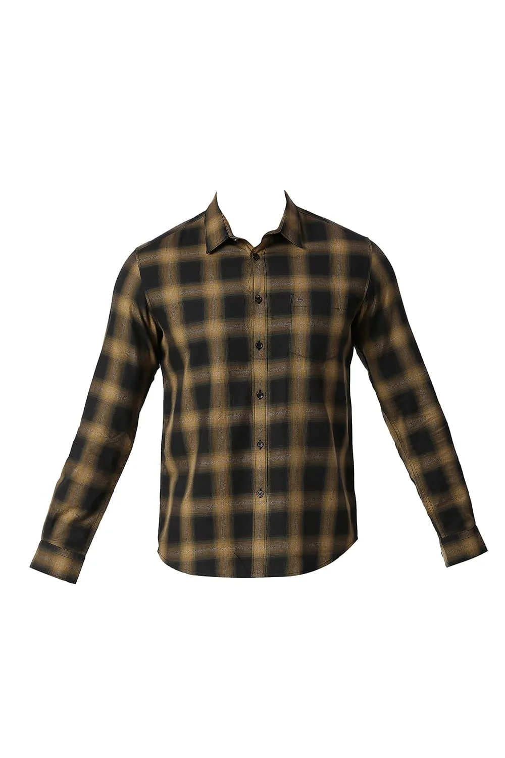 Slim Fit Cotton Grindle Checks Shirt