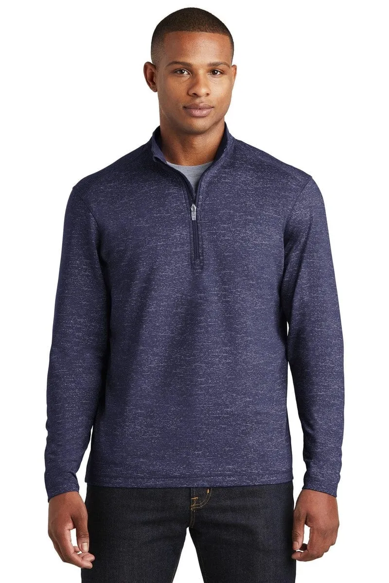 Sport-Tek ST855: Sport-Wick Stretch Reflective Heather 1/2-Zip Pullover